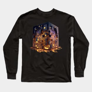 Digital golden cube Long Sleeve T-Shirt